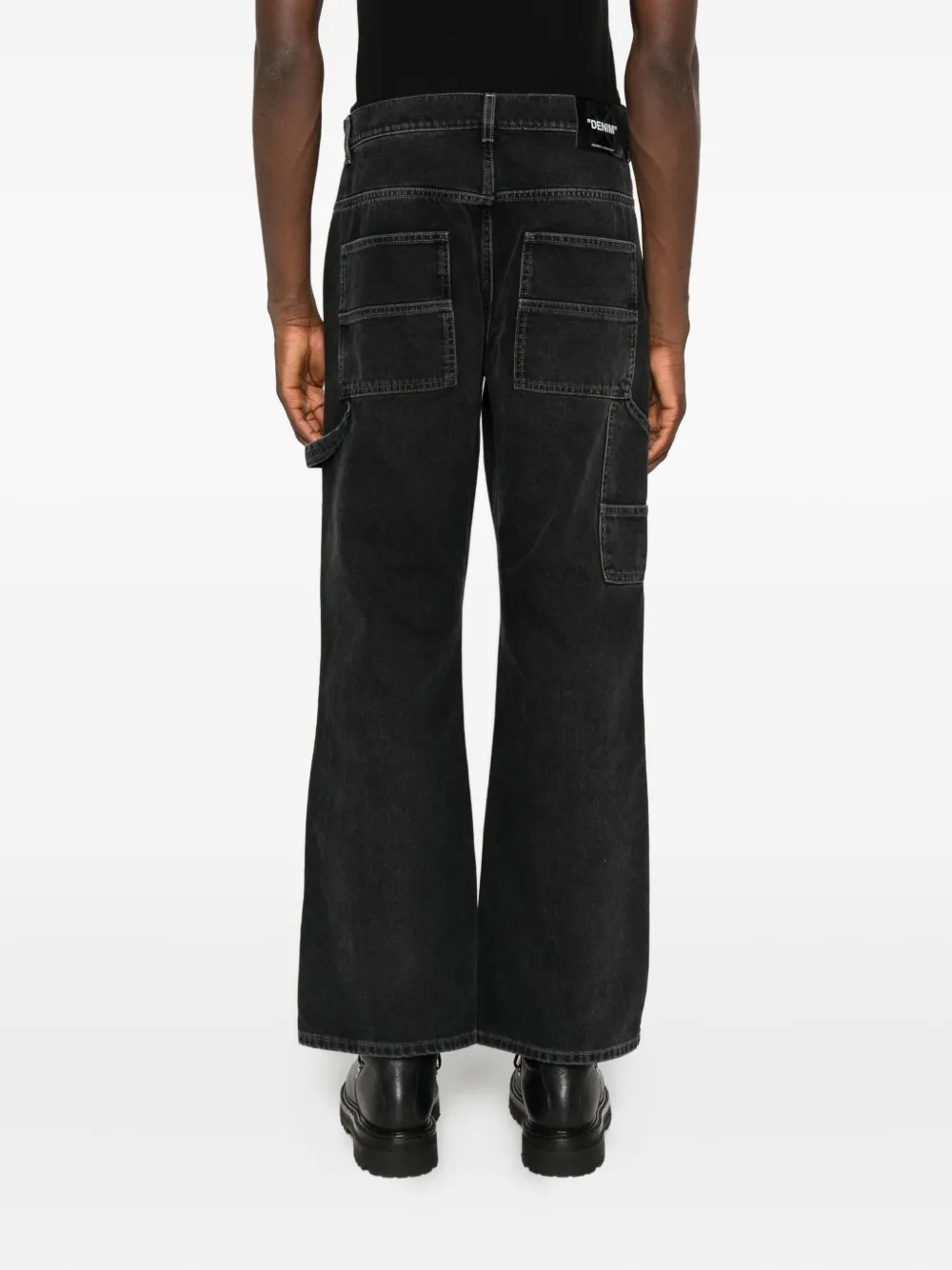 Off-white Panelled Jeans In Black