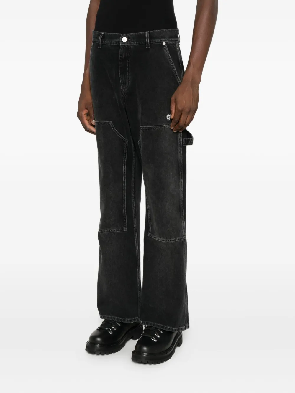 Off-white Panelled Jeans In Black