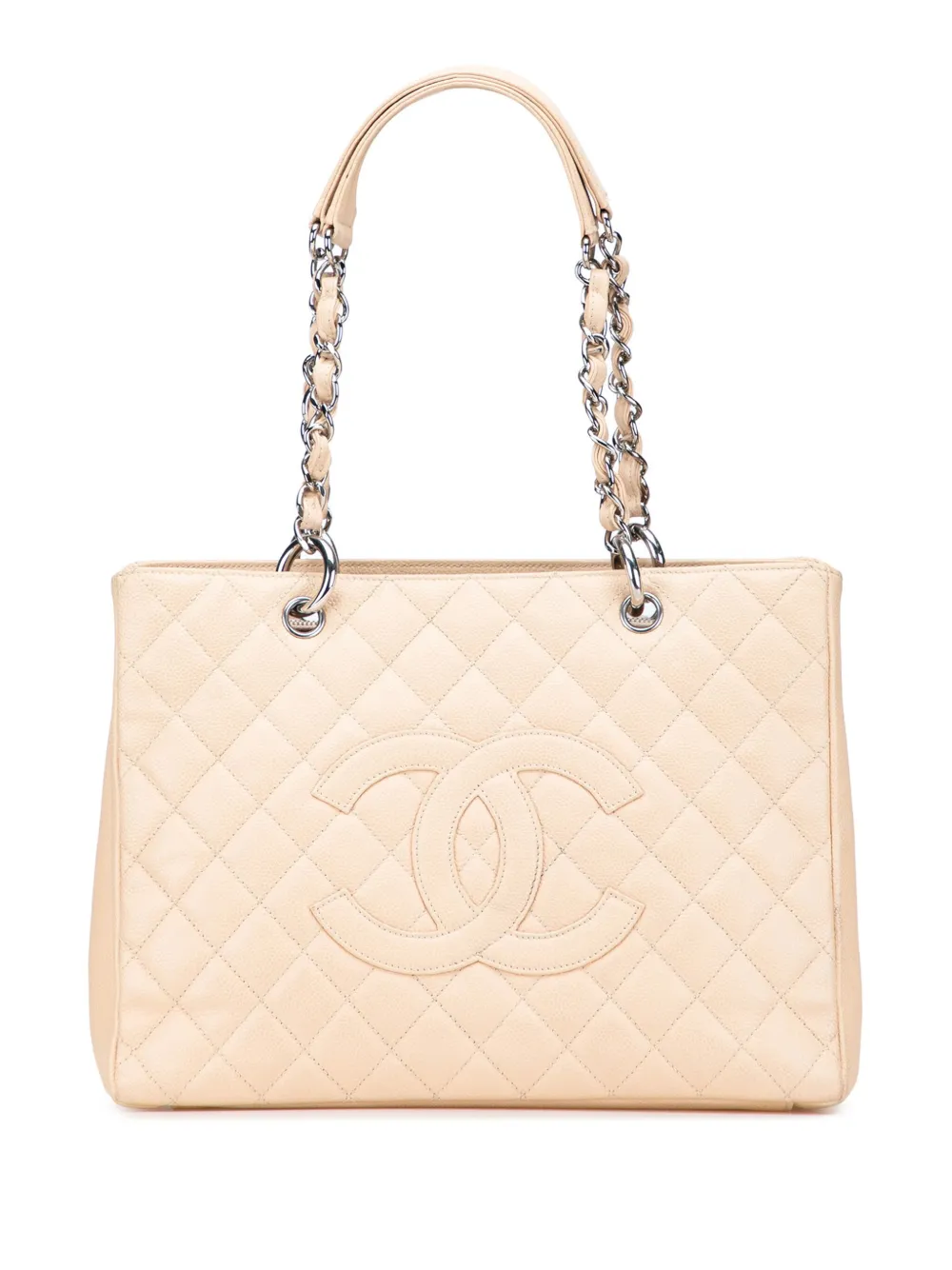 CHANEL Pre-Owned 2009-2010 キャビア グランド ショッピング トートバッグ - ブラウン