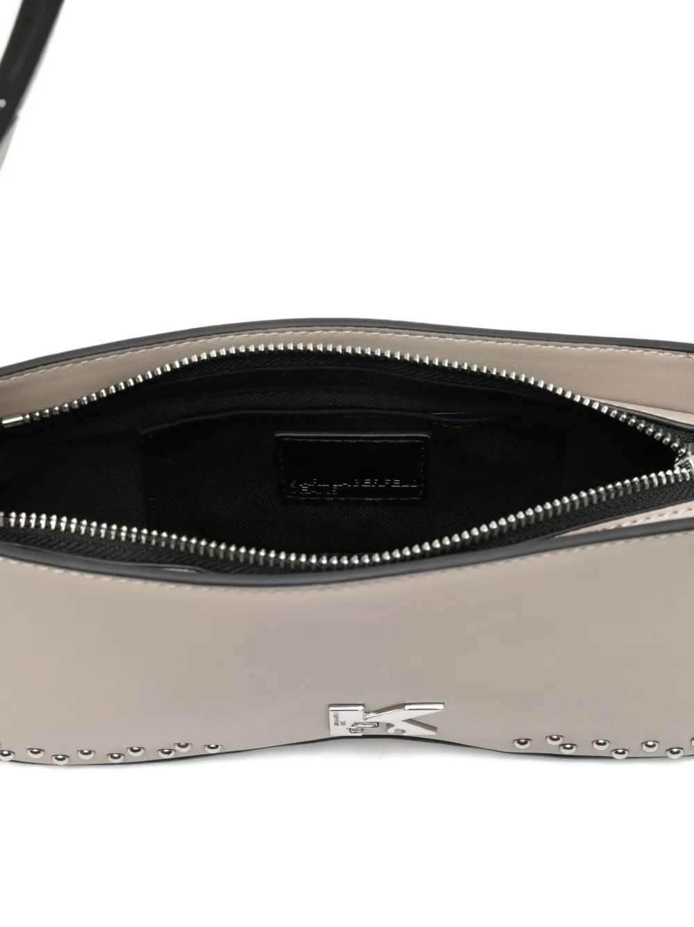 Karl Lagerfeld Jeans Studded Shoulder Bag In Neutral