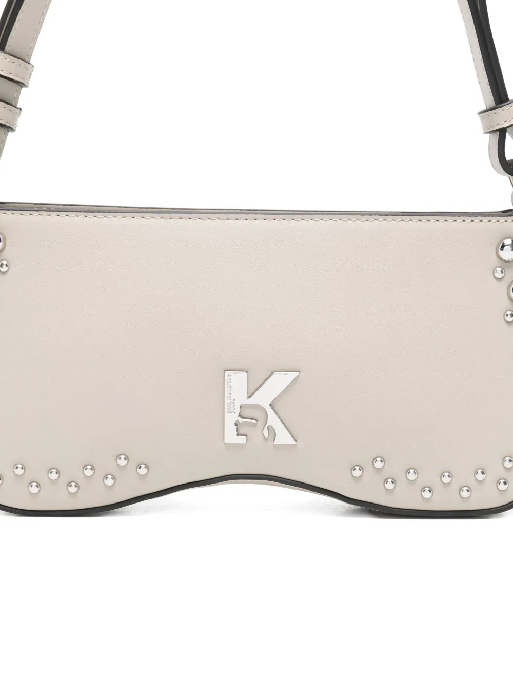Karl Lagerfeld Jeans Studded Shoulder Bag In Neutral