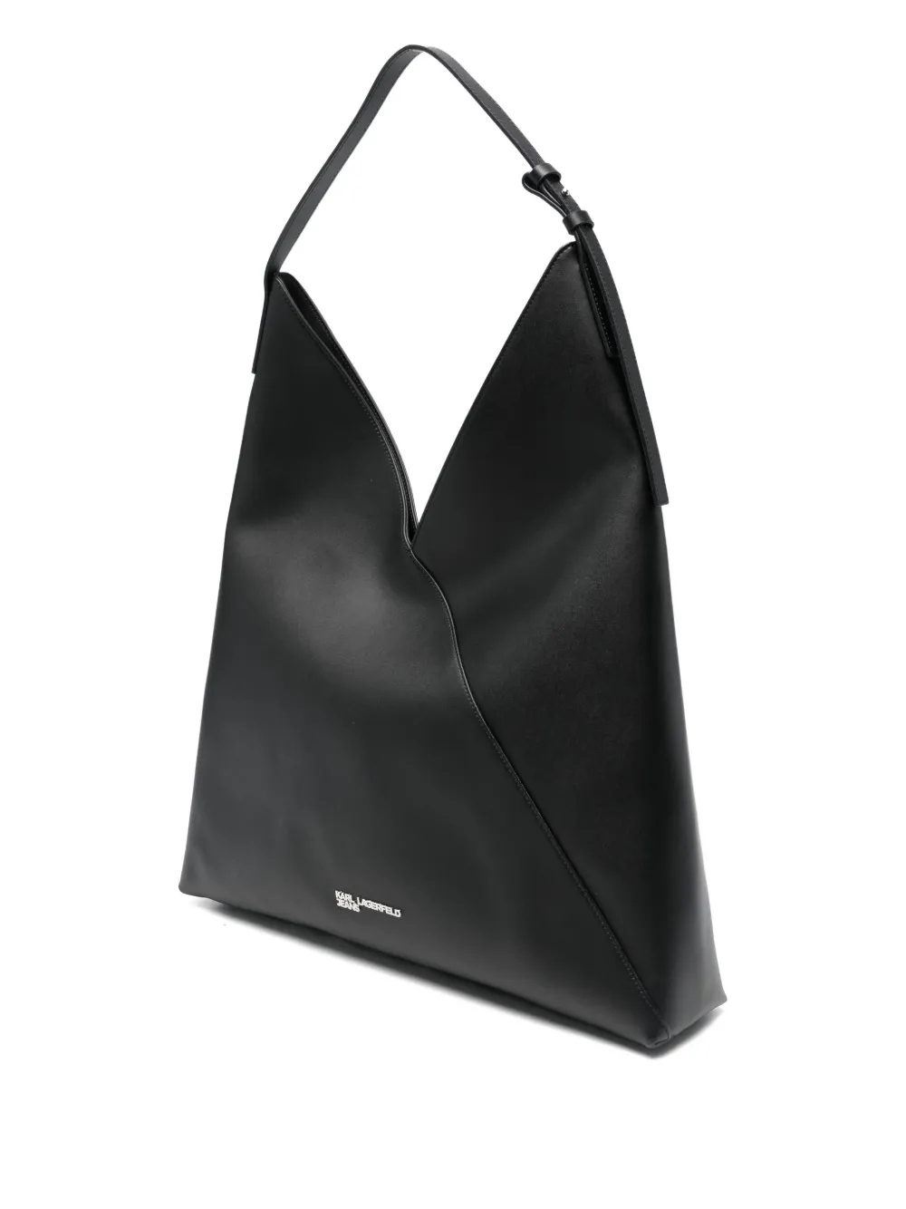 Karl Lagerfeld Jeans Logo-appliqué Shoulder Bag In Black