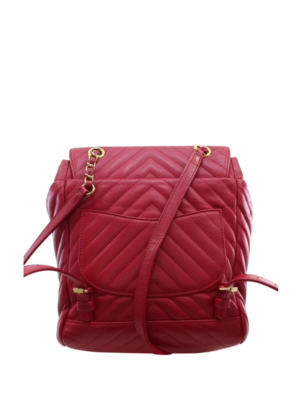 Pre-owned Chanel 2016-2017 Small Chevron Calfskin Urban Spirit Backpack