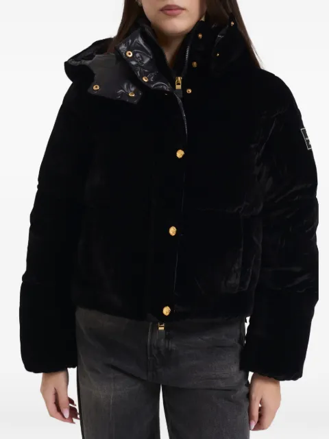 Elisabetta Franchi hooded velvet jacket