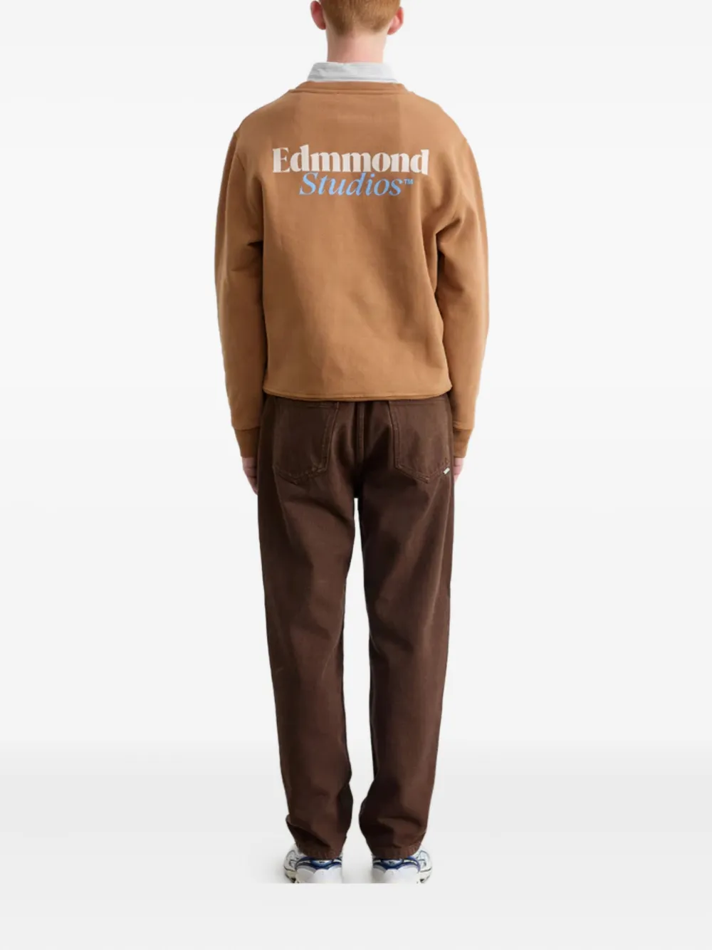  Dean Edmonds Elak Logo Crew-neck Sweater - Brown 