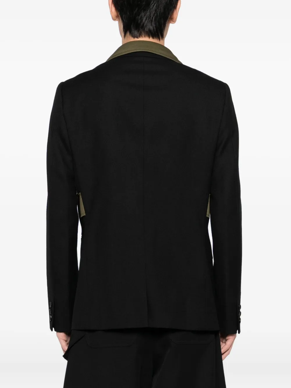 Comme des Garçons Homme Plus Blazer met patchwork Zwart