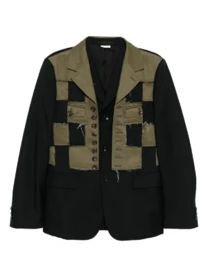 COMME des GARCONS HOMME PLUS チュール ジャケット Comme Des Garçons Homme Plus tulle-inserts Jacket | Black | FARFETCH