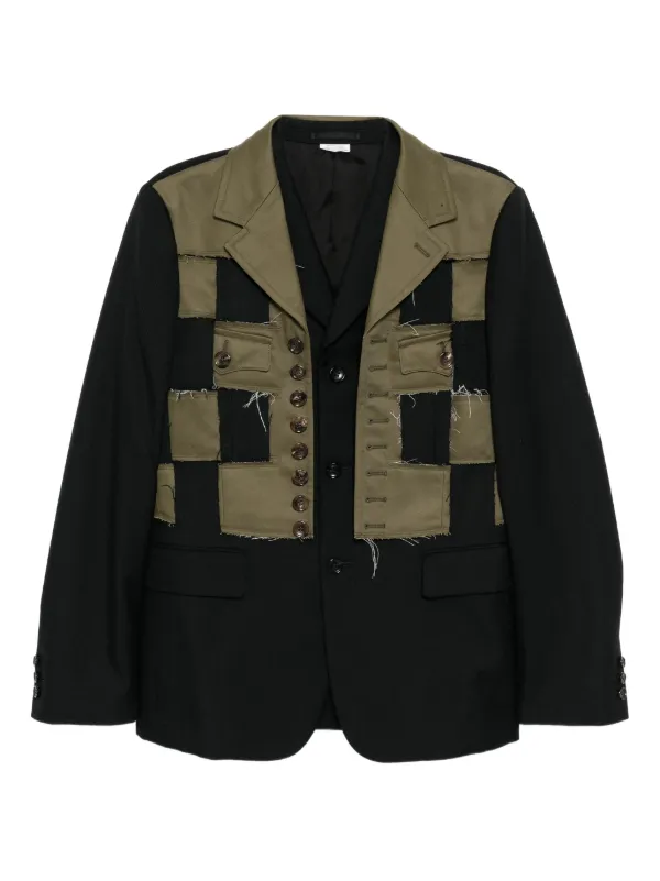 Comme Des Garçons Homme Plus パッチワーク ジャケット | ブラック