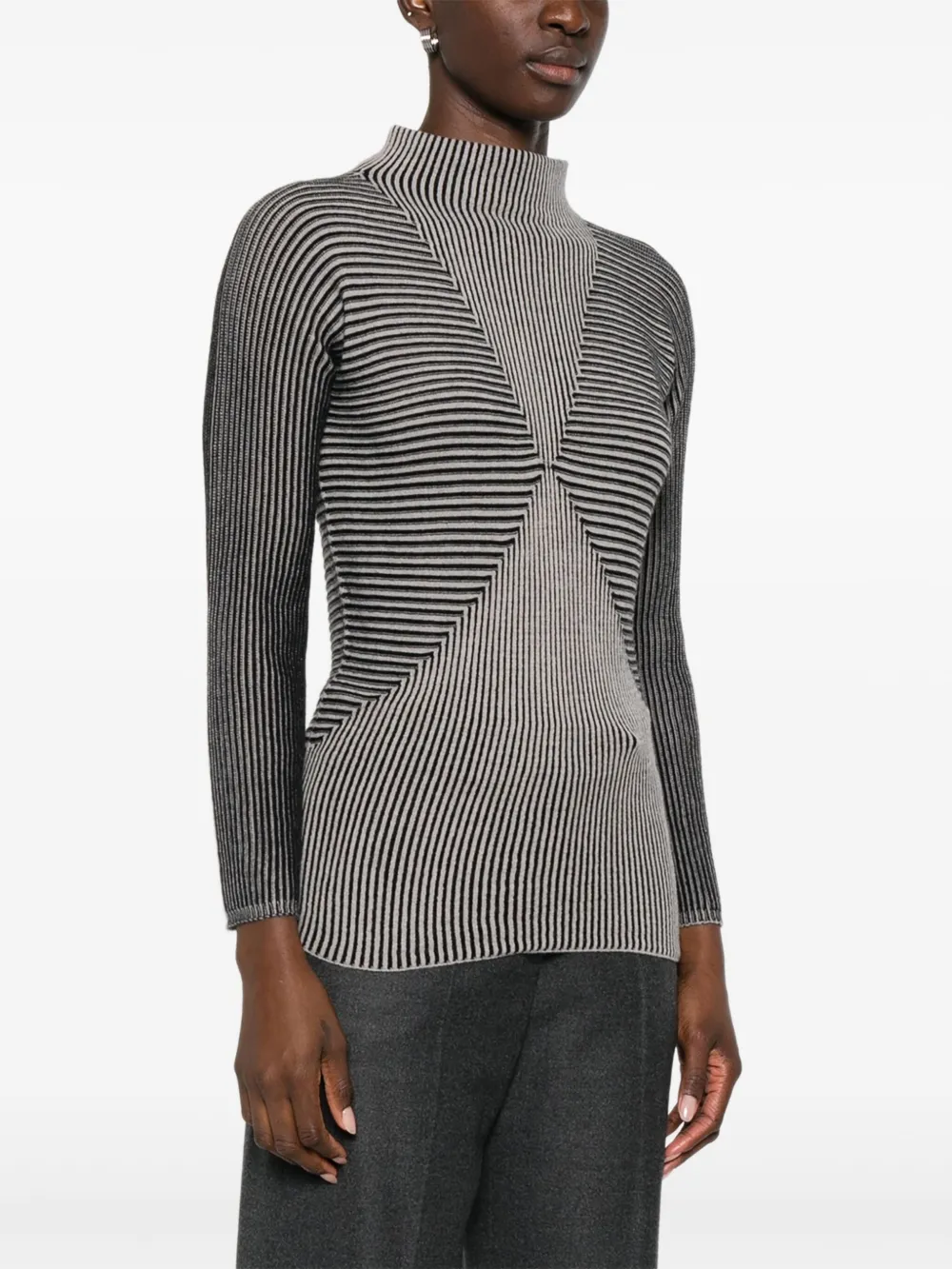 Emporio Armani Gestreepte trui Grijs