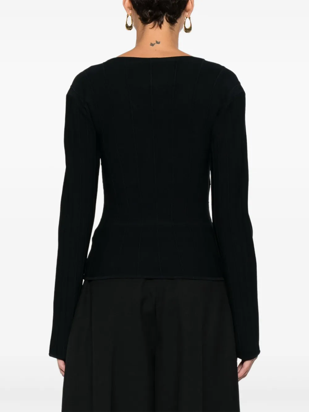 Cult Gaia Asymmetrische top met knopen Zwart