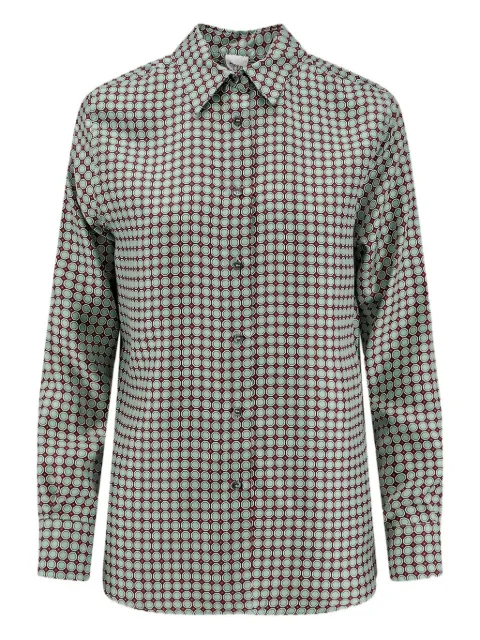 ASPESI geometric-pattern silk shirt