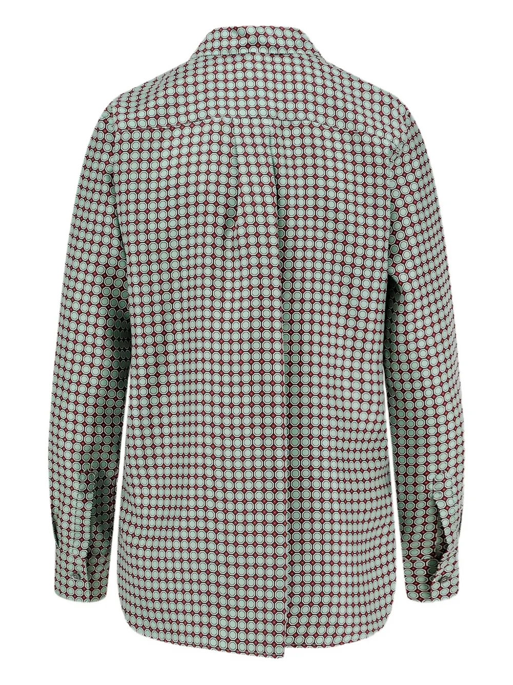 ASPESI geometric-pattern silk shirt - Groen