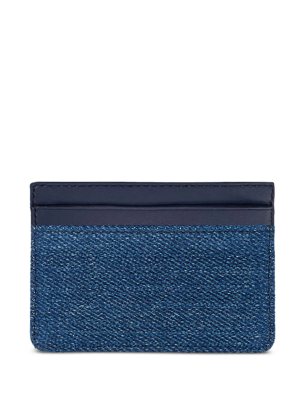  Ganni Heart-stud Denim Card Holder - Blue 