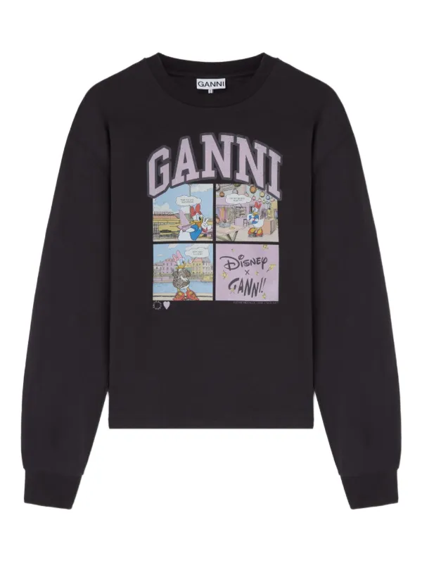 Ganni X Disney Graphic-print Sweatshirt in Black