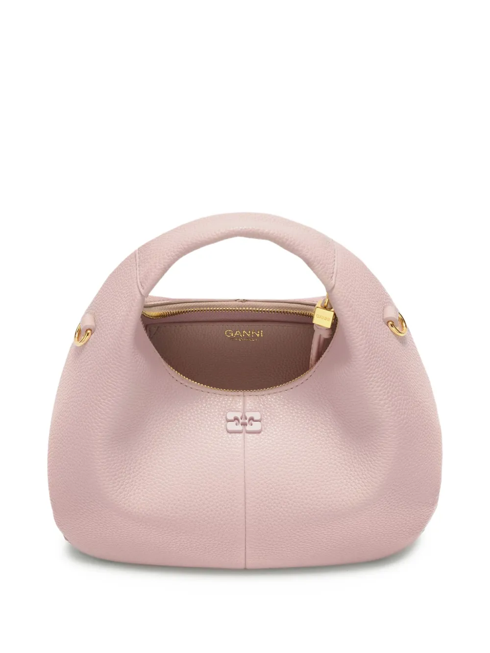 GANNI チャームバッグ GANNI ロゴチャーム ハンドバッグ | ピンク | FARFETCH JP