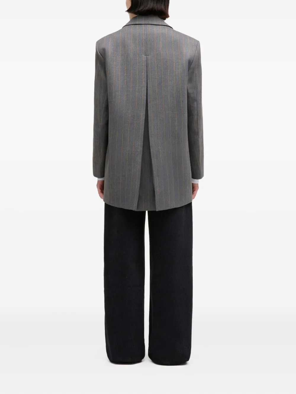 GANNI Blazer met krijtstreep Grijs