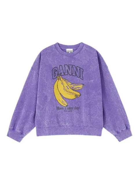 GANNI sudadera con estampado gráfico