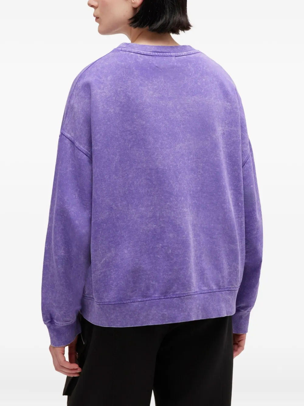 Ganni Graphic-print Sweatshirt In Purple