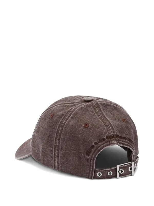 GANNI logo-detail Baseball Cap | Brown | FARFETCH