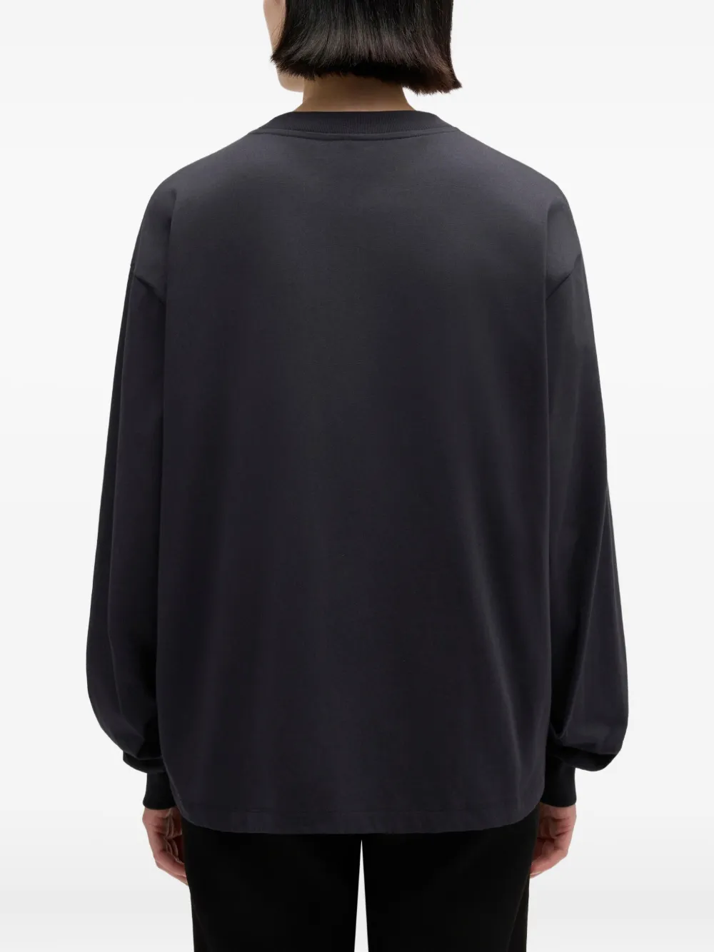 Ganni Puddle Organic Cotton Sweater In Gray