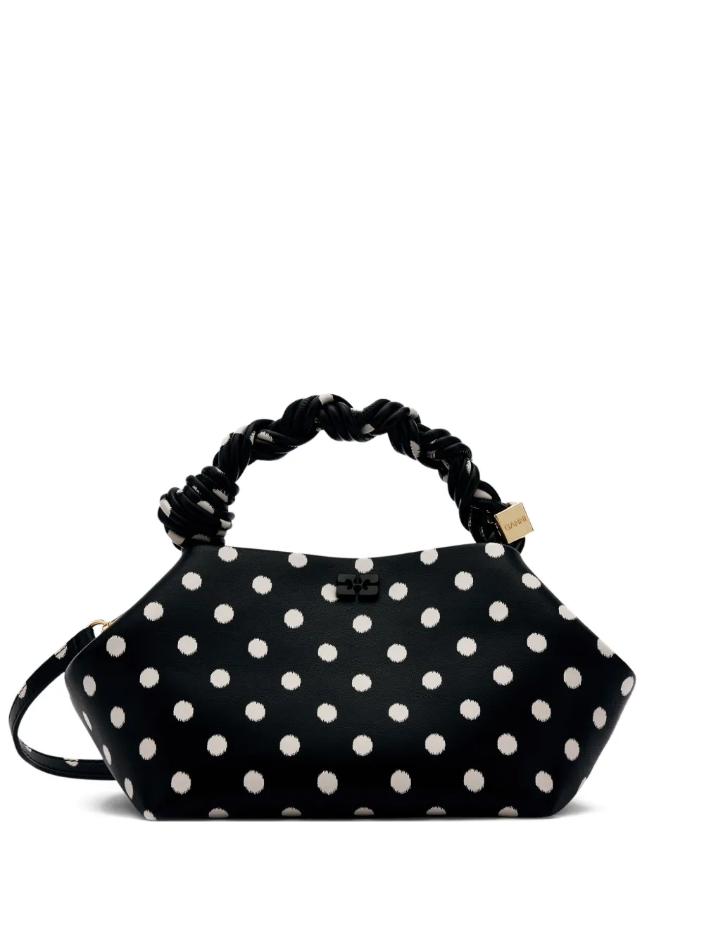 GANNI Borsa tote a pois - Nero