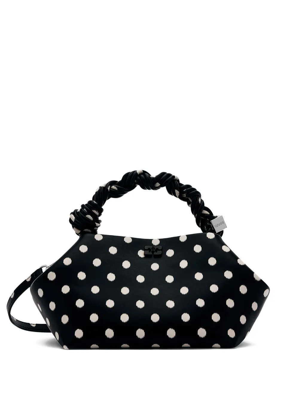 GANNI Borsa tote a pois - Nero