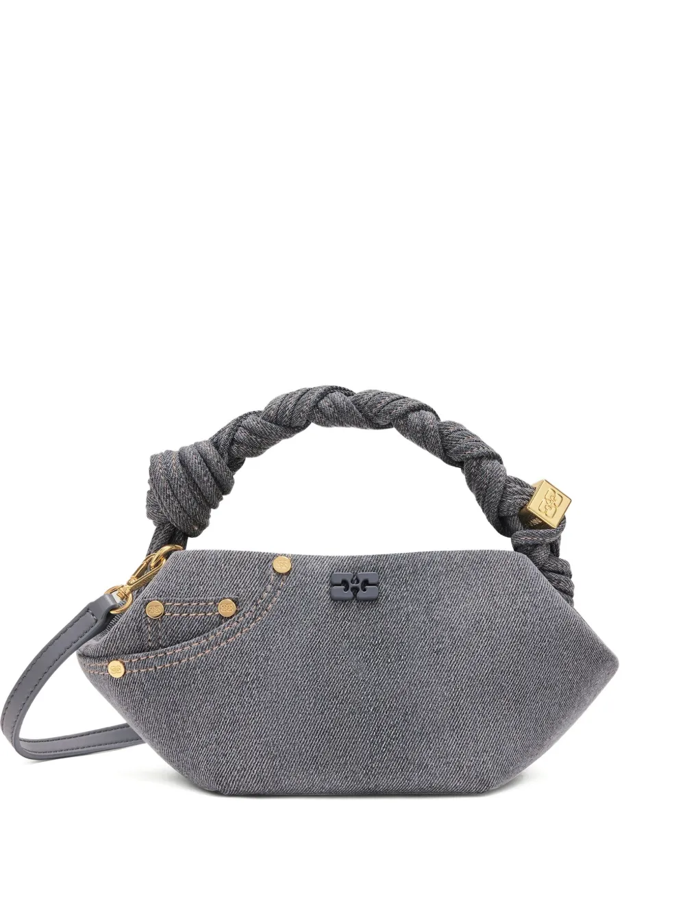 GANNI Borsa tote denim - Grigio