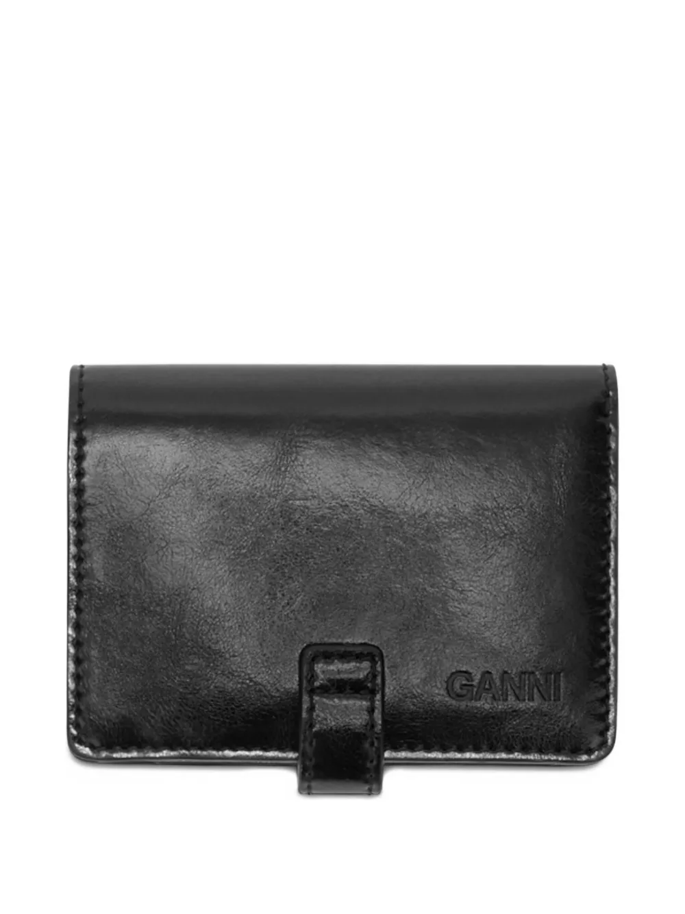 Ganni Buckle Wallet In Black