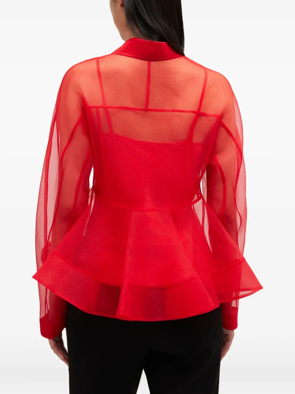 GANNI Blouse met lange mouwen Rood