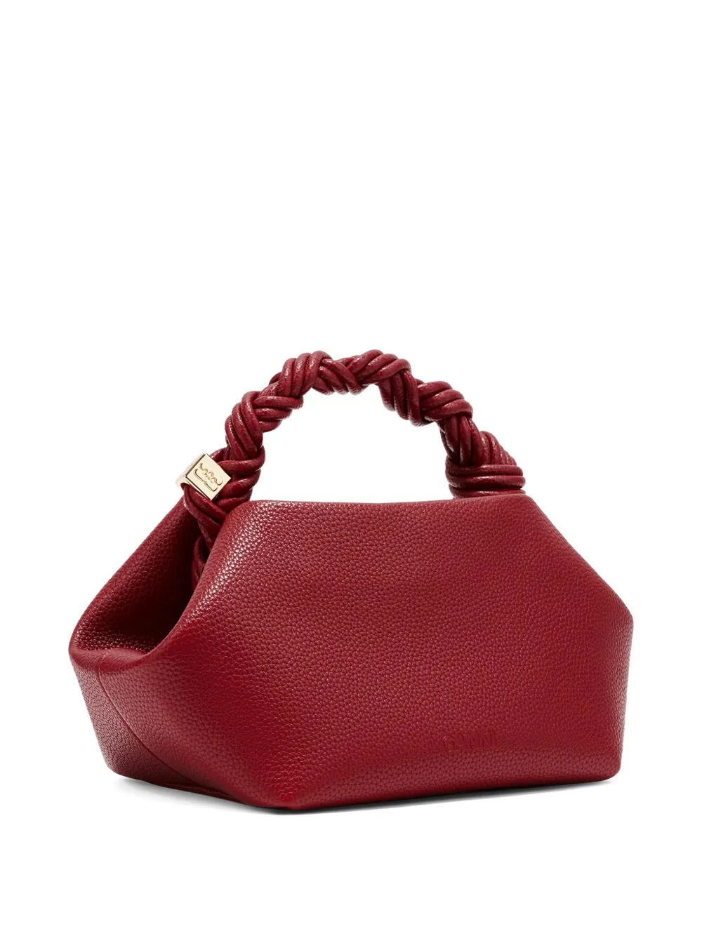 Ganni Bou Twisted-handle Tote Bag In Red