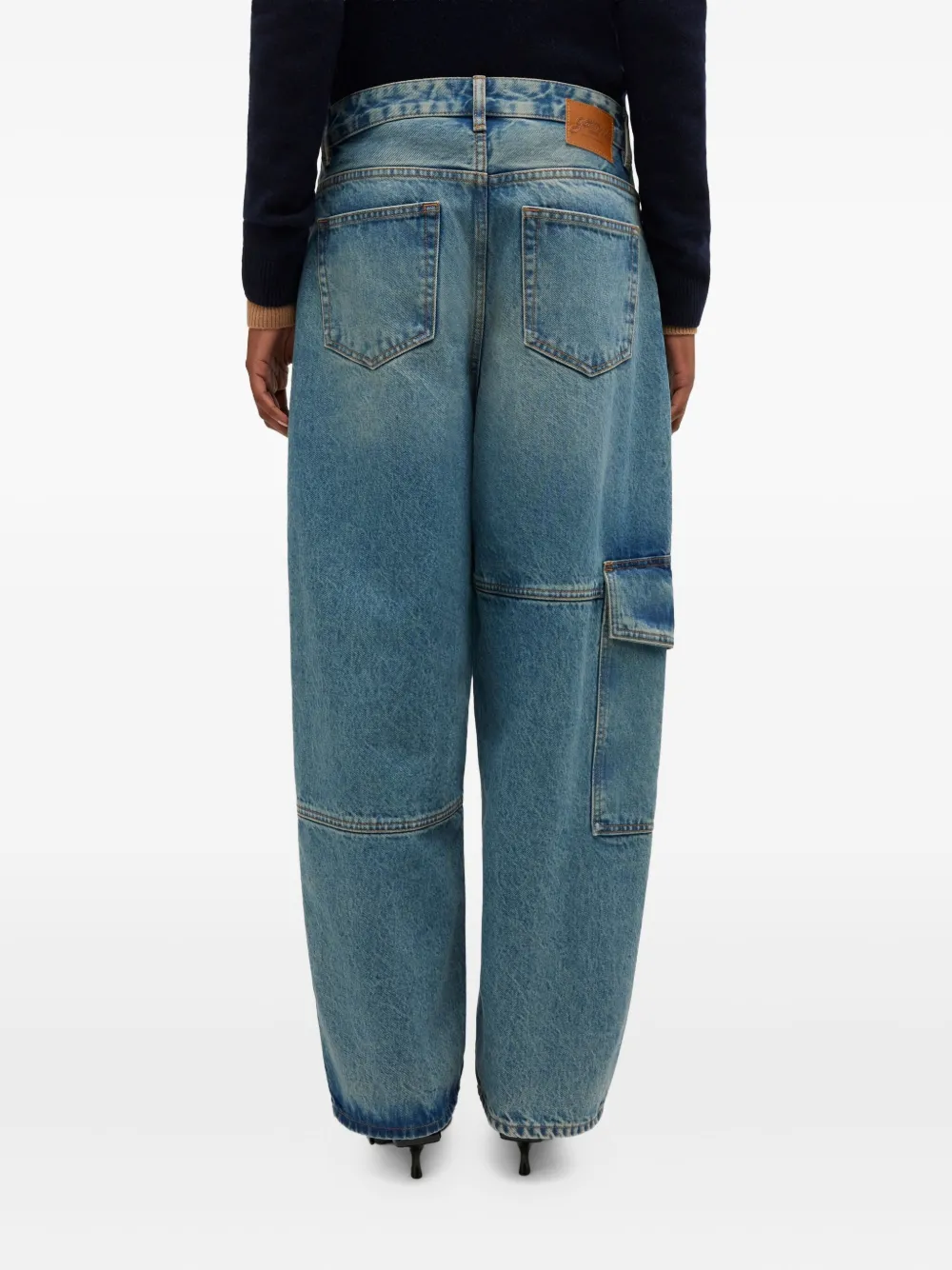 GANNI Jeans met vlakken Blauw