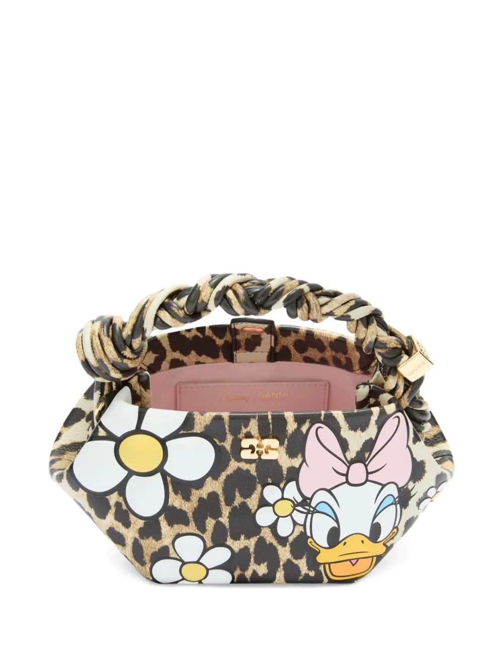 Ganni X Disney Animal-print Tote Bag In Brown