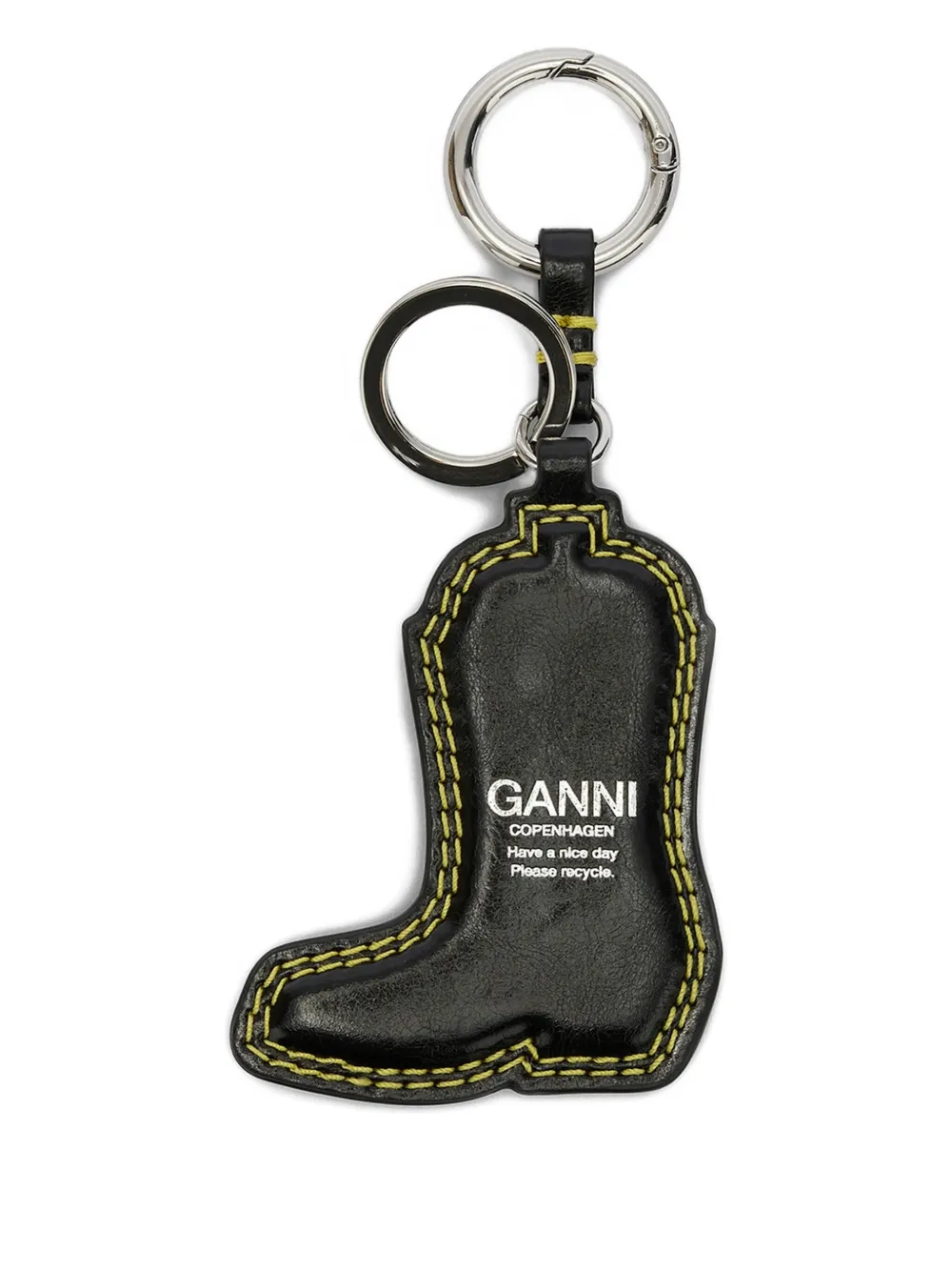 GANNI boot stitched keyring | Image 2