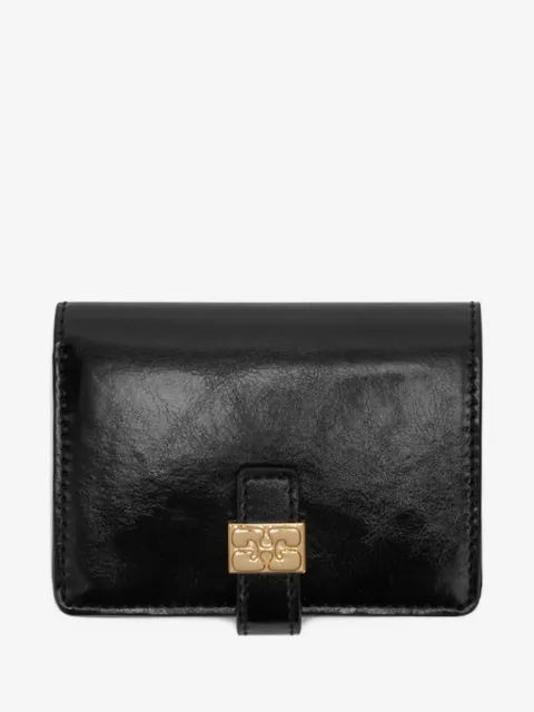 GANNI logo-plaque wallet