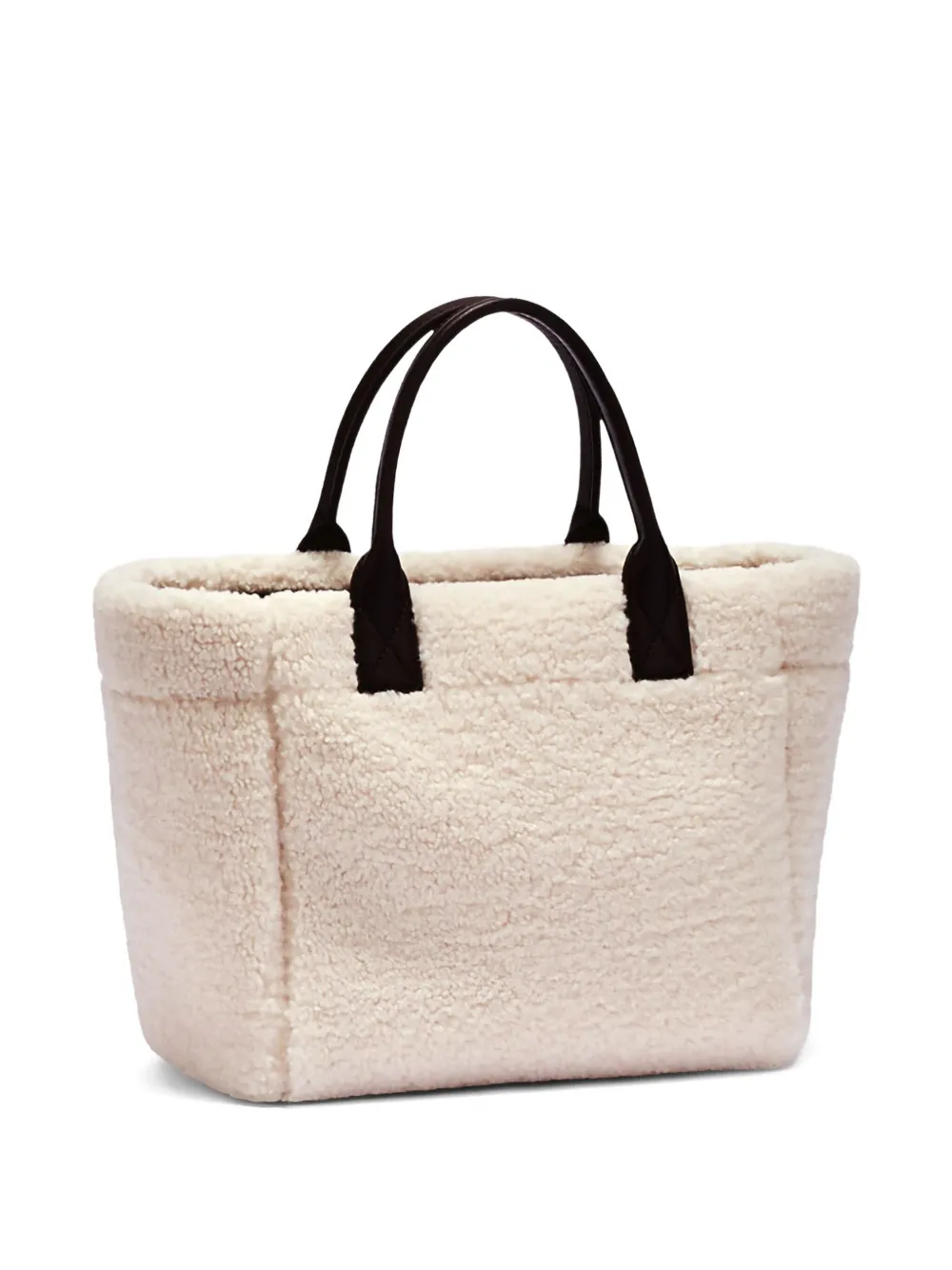 GANNI Shopper met logo Beige