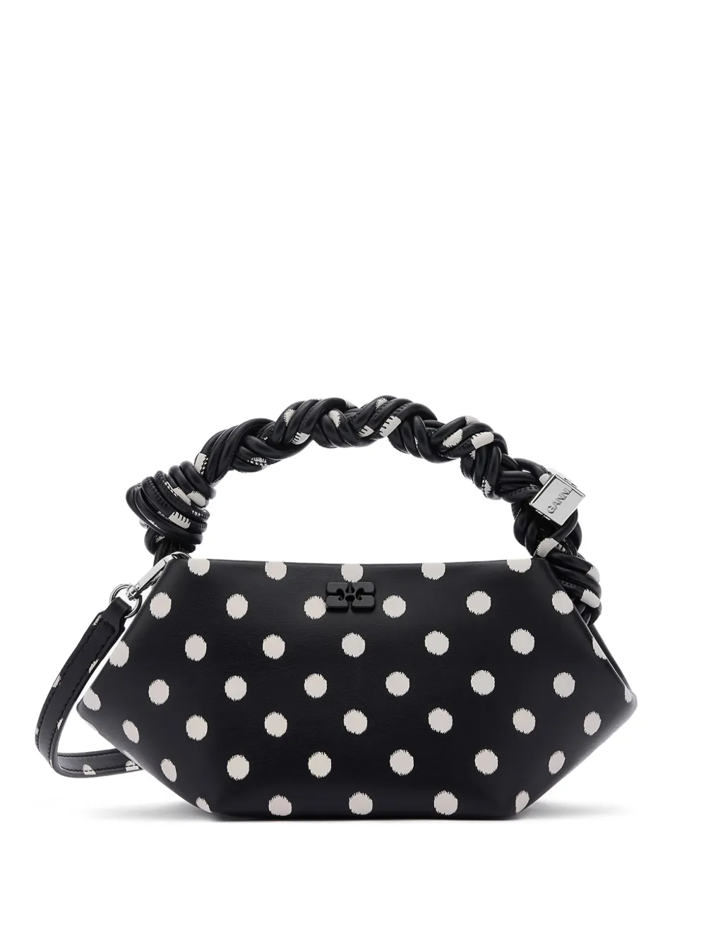 GANNI Borsa tote a pois - Nero
