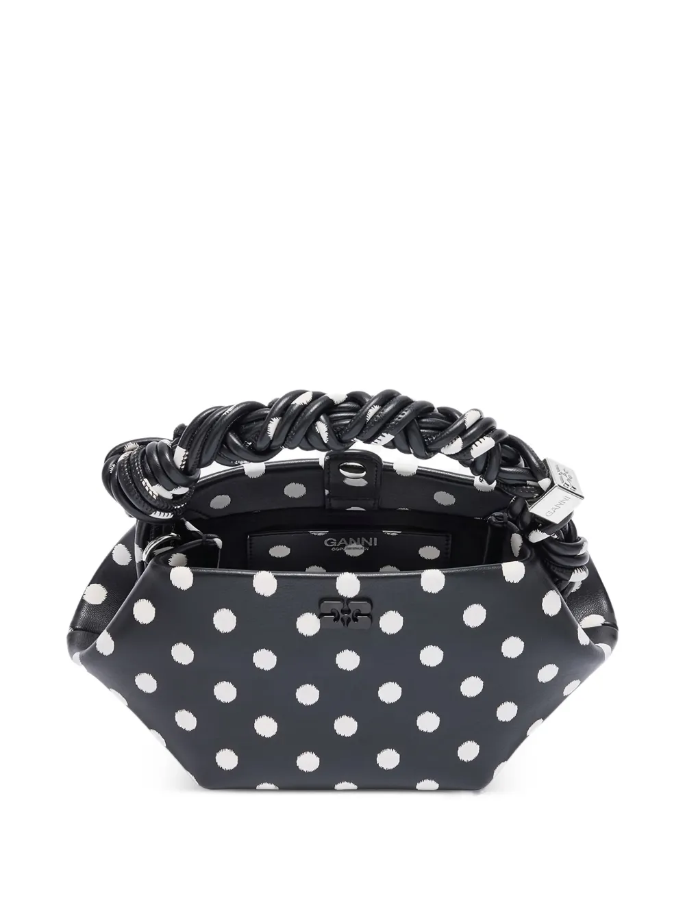 GANNI Bou mini-shopper met stippen Zwart