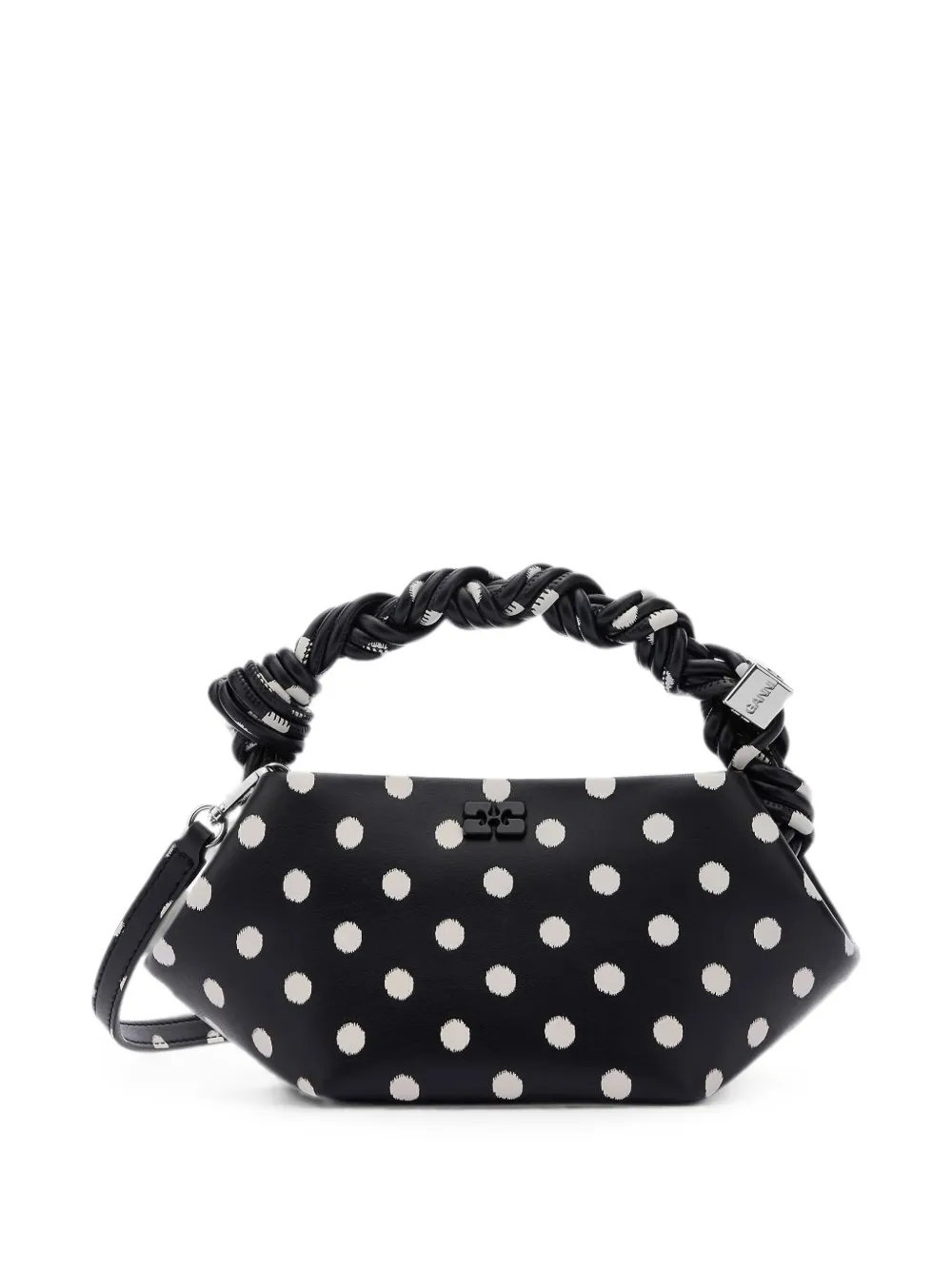 GANNI Bou mini-shopper met stippen Zwart