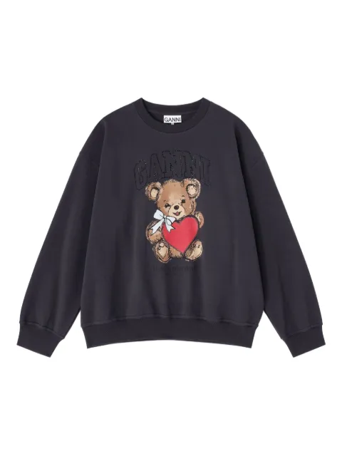 GANNI teddy-print sweatshirt