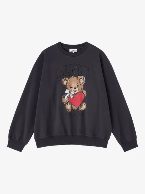 GANNI teddy-print sweatshirt