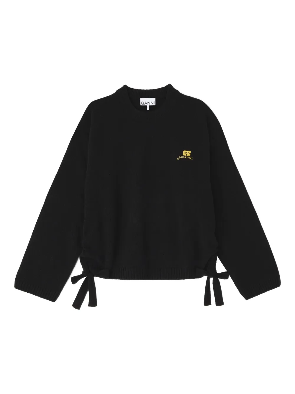 GANNI Maglione con nodo - Nero