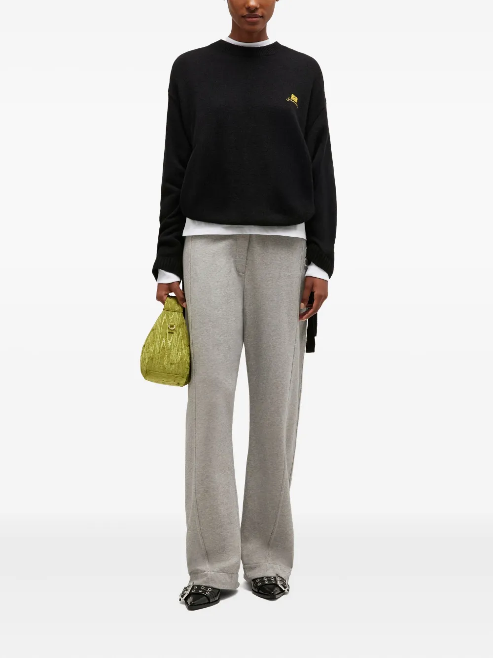 GANNI Trui met gestrikt detail Zwart