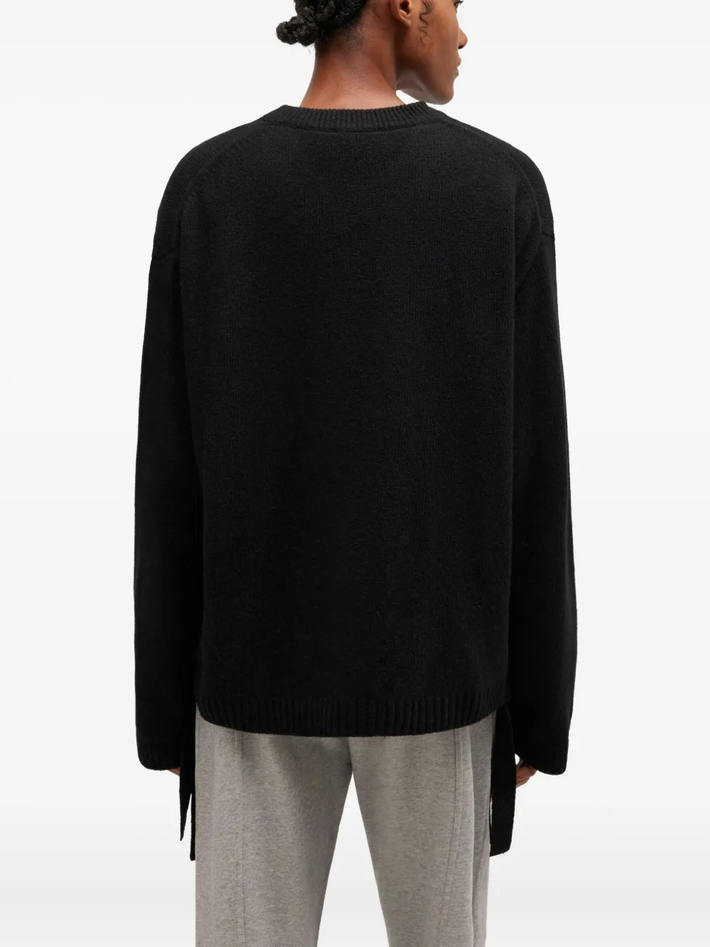 GANNI Trui met gestrikt detail Zwart
