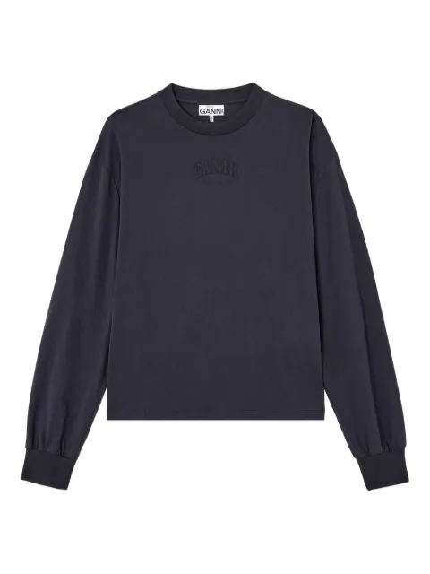 GANNI long-sleeve logo sweatshirt