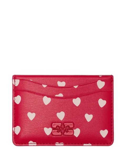 GANNI heart-print card holder