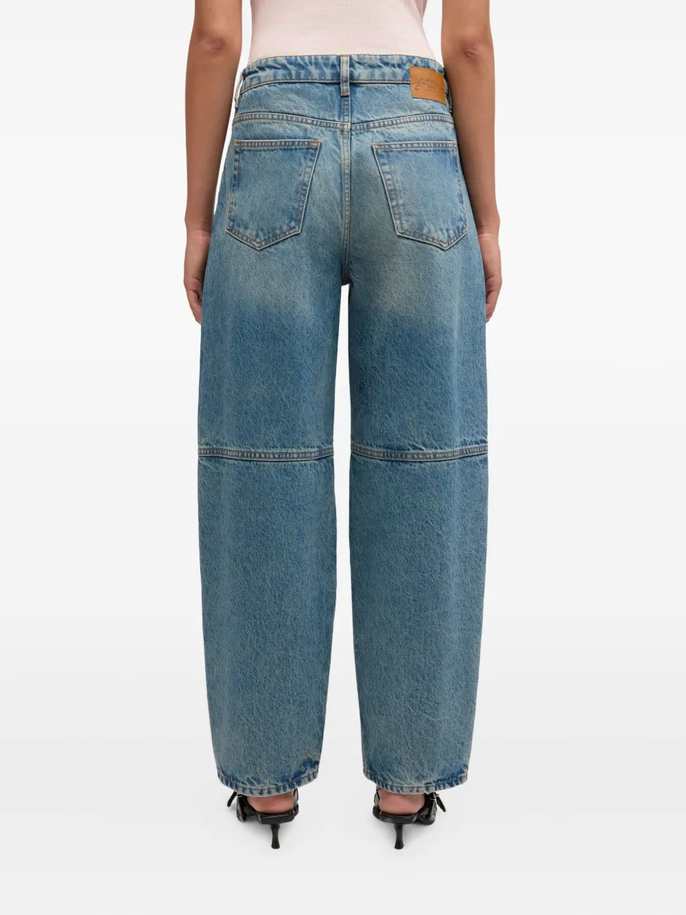 GANNI Jeans met vlakken Blauw