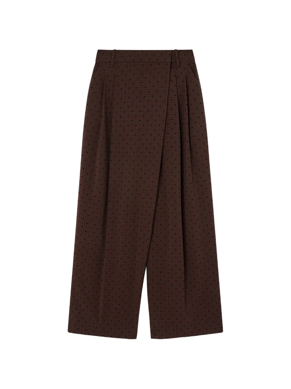 GANNI Geruite broek Bruin