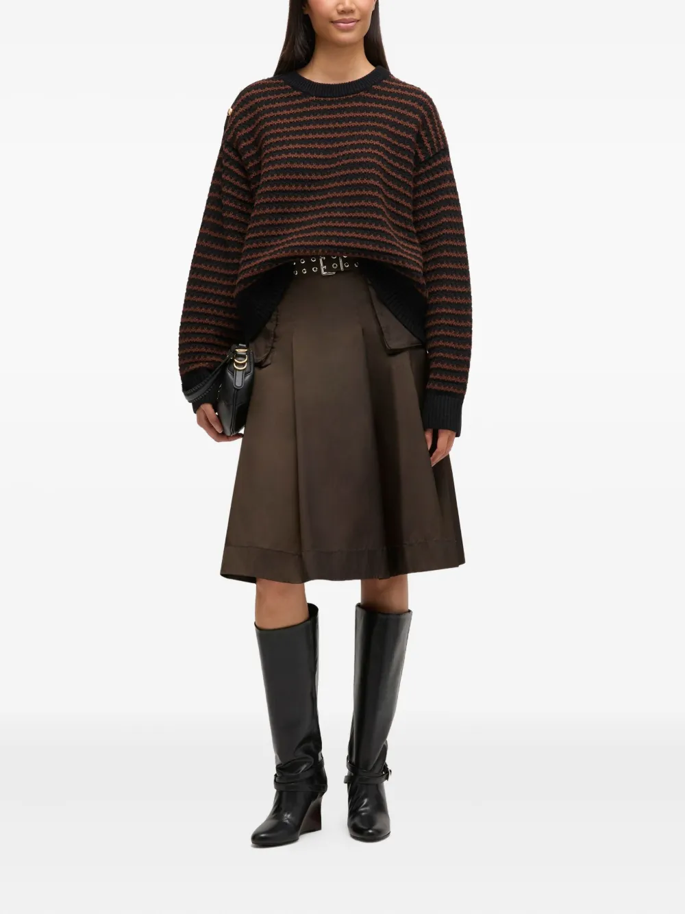  Ganni Pull à Rayures - Noir 