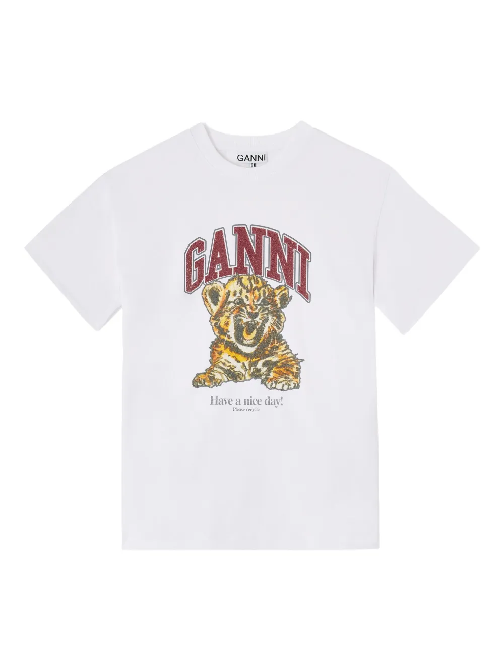 GANNI T-shirt con grafica - Bianco