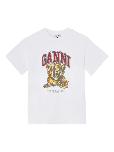 GANNI playera blanca